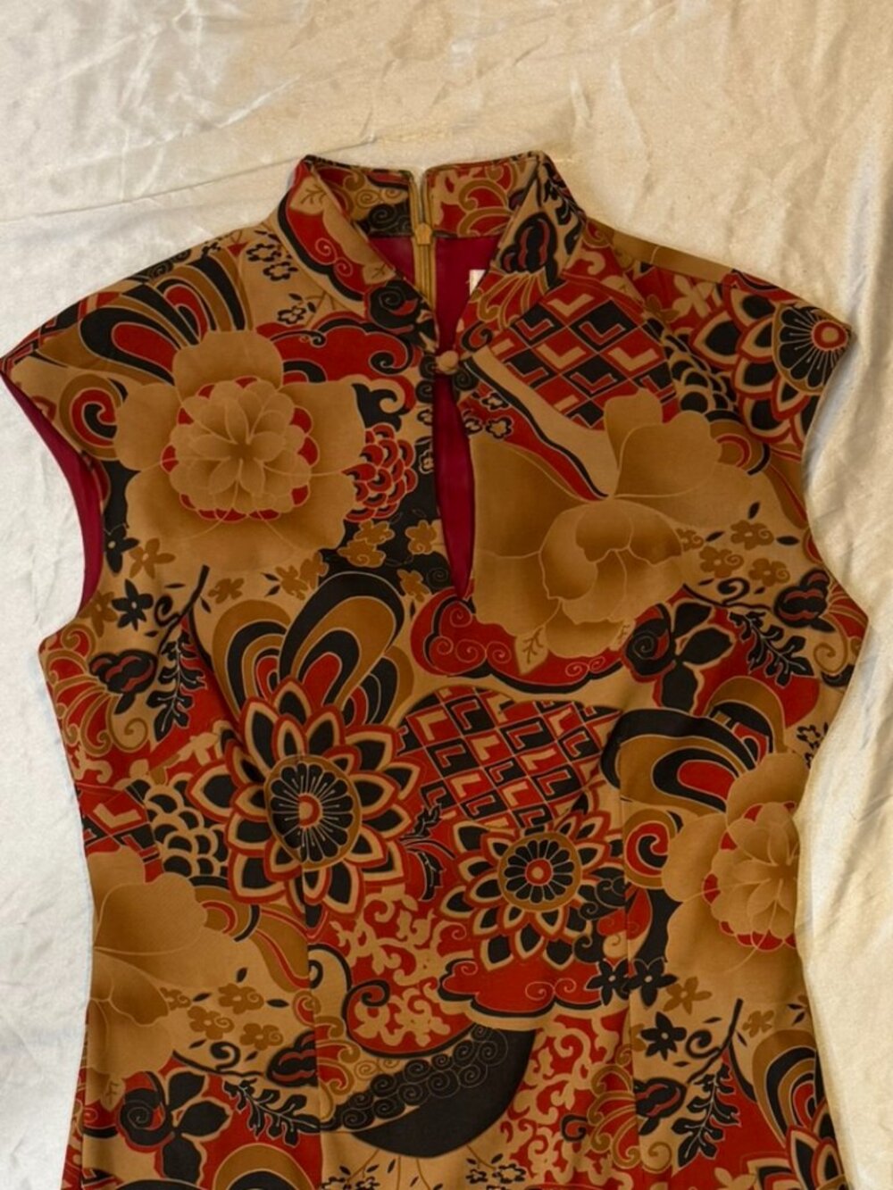 Jessica Howard Vintage Asian Cheongsam Qipao Shift Dress - Picture 2 of 7